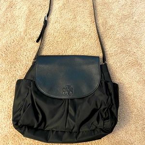 Tory Burch black medium sized diaper bag